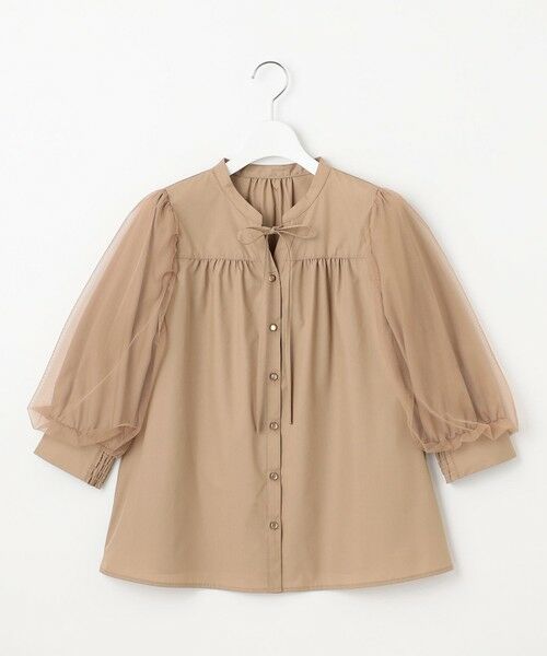 Feroux / フェルゥ シャツ・ブラウス | 袖チュールリボンスキッパー ブラウス | 詳細9