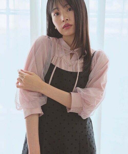 Feroux / フェルゥ シャツ・ブラウス | 袖チュールリボンスキッパー ブラウス | 詳細15