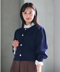 Feroux / フェルゥ カーディガン・ボレロ | トラッドデザイン ニットジャケット