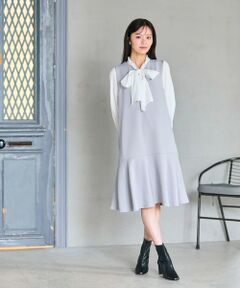 Feroux / フェルゥ ドレス | パール付きダンボール ジャンパースカート