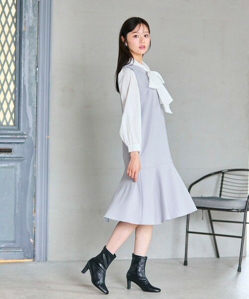 Feroux / フェルゥ ドレス | パール付きダンボール ジャンパースカート | 詳細5