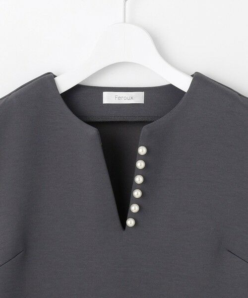 Feroux / フェルゥ ドレス | パール付きダンボール ジャンパースカート | 詳細12
