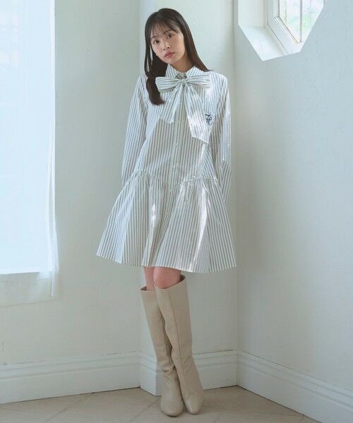 Feroux / フェルゥ ロング・マキシ丈ワンピース | 【2WAY】リボンタイシャツ ワンピース | 詳細6