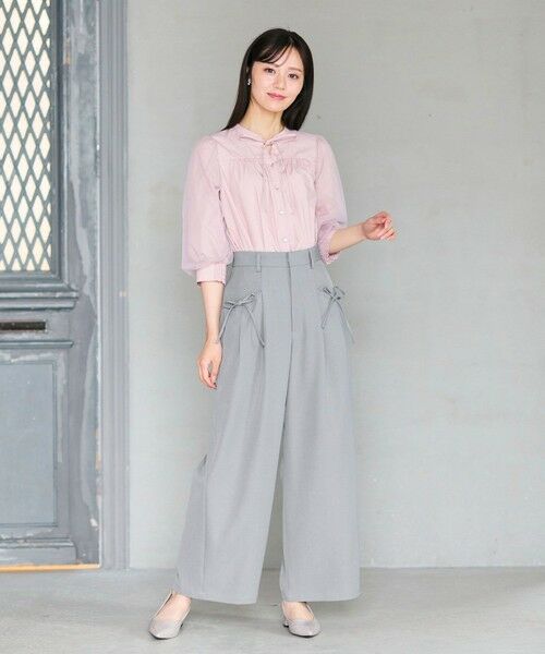 Feroux / フェルゥ その他パンツ | リボンディテール セミワイドパンツ | 詳細1