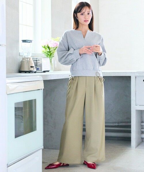 Feroux / フェルゥ その他パンツ | リボンディテール セミワイドパンツ | 詳細3