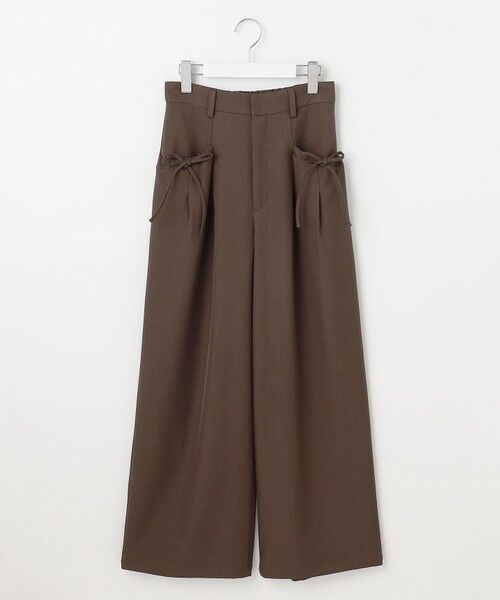 Feroux / フェルゥ その他パンツ | リボンディテール セミワイドパンツ | 詳細13
