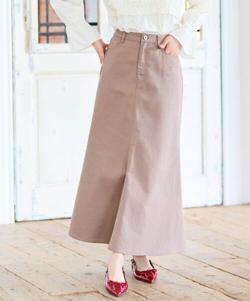 Feroux/フェルゥ 【洗える】レースアップマーメイド スカート ベージュ系 XS Feroux/フェルゥ 【洗える】レースアップマーメイド スカート ベージュ系 XS