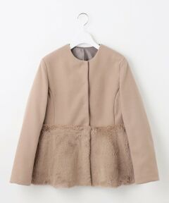 Feroux / フェルゥ その他アウター | ペプラムファー ジャケット