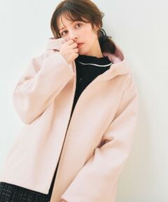 Feroux / フェルゥ その他アウター | フード付きコクーンショート コート