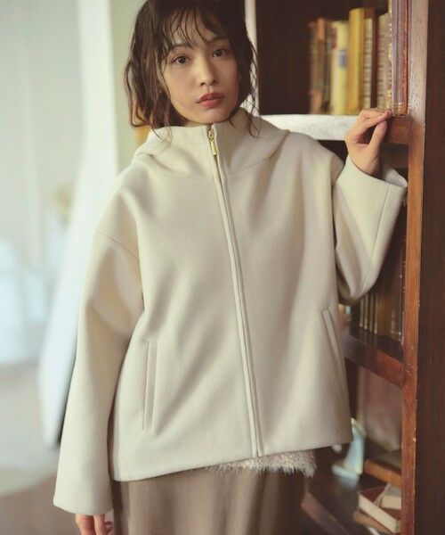 Feroux / フェルゥ その他アウター | フード付きコクーンショート コート | 詳細1