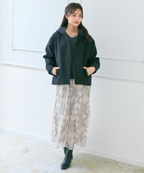 Feroux / フェルゥ その他アウター | フード付きコクーンショート コート | 詳細16