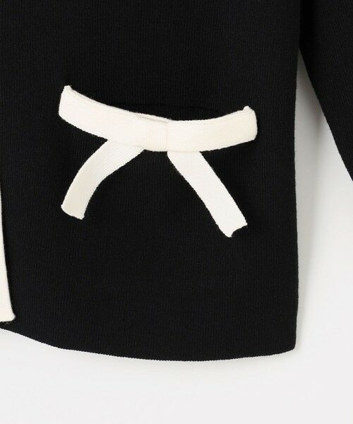 Feroux / フェルゥ カーディガン・ボレロ | バイカラーリボンニット カーディガン | 詳細9