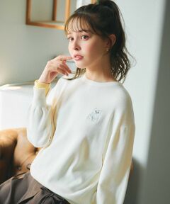 Feroux / フェルゥ ニット・セーター | 【猫カフェMOCHAコラボ】しらたまくん刺繍 ニット