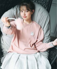 Feroux / フェルゥ ニット・セーター | 【猫カフェMOCHAコラボ】しらたまくん刺繍 ニット