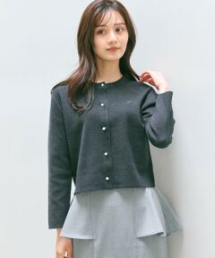 Feroux / フェルゥ カーディガン・ボレロ | 胸元刺繍パールニット カーディガン