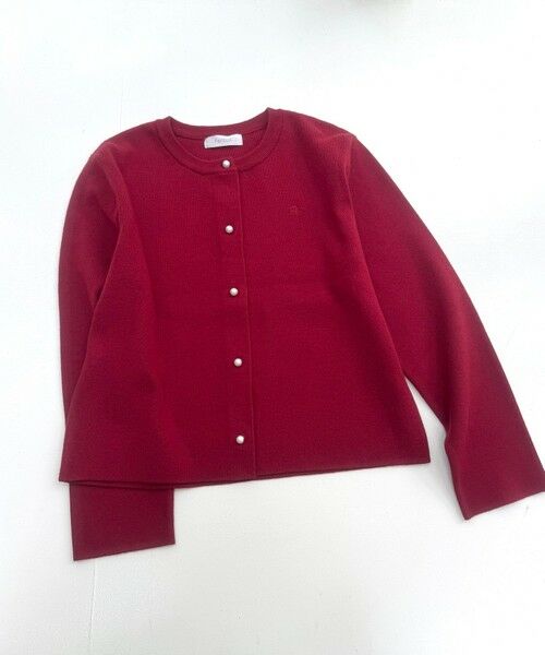 Feroux / フェルゥ カーディガン・ボレロ | 胸元刺繍パールニット カーディガン | 詳細8