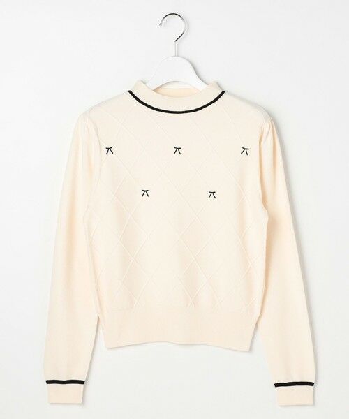 Feroux / フェルゥ ニット・セーター | リボン刺繍ダイア柄 ニット | 詳細7