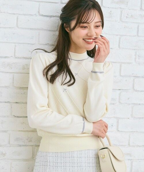 Feroux / フェルゥ ニット・セーター | リボン刺繍ダイア柄 ニット | 詳細21