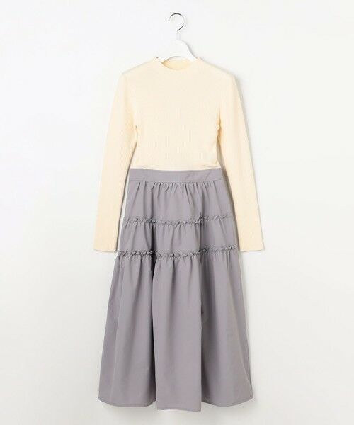 Feroux / フェルゥ ロング・マキシ丈ワンピース | ティアードスカートドッキング ワンピース | 詳細1