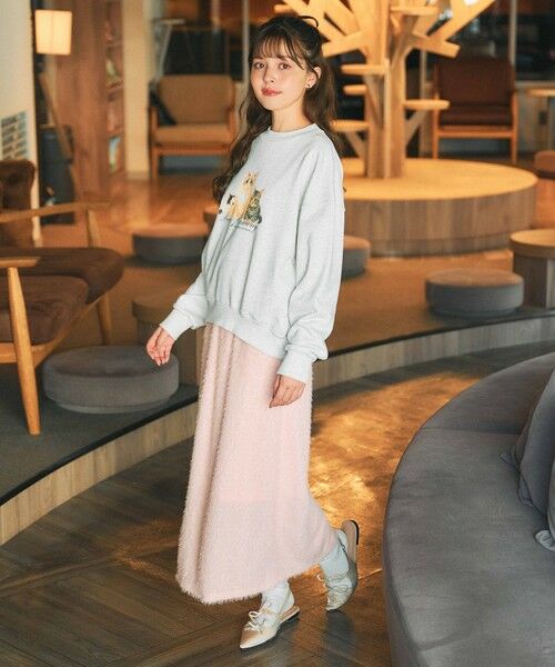 Feroux / フェルゥ ミニ・ひざ丈スカート | シャギーナロー スカート | 詳細1