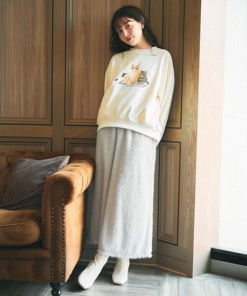 Feroux / フェルゥ ミニ・ひざ丈スカート | シャギーナロー スカート | 詳細9