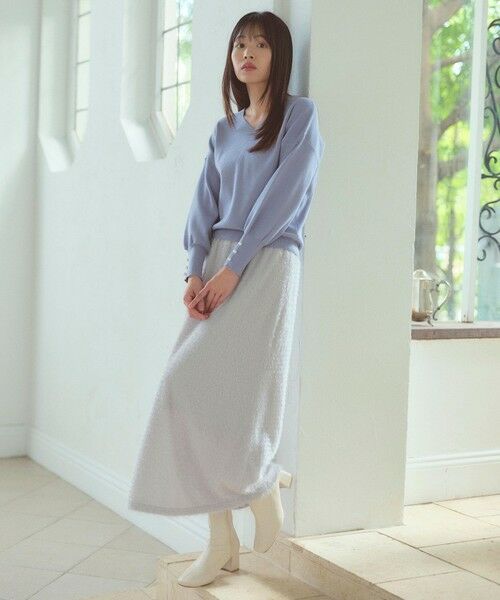 Feroux / フェルゥ ミニ・ひざ丈スカート | シャギーナロー スカート | 詳細11