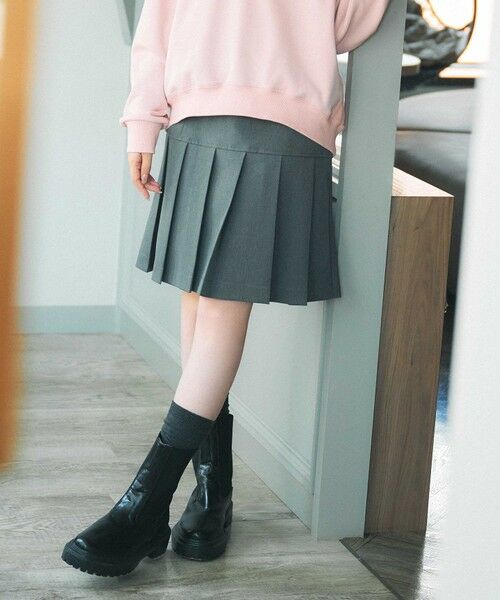 Feroux / フェルゥ ロング・マキシ丈スカート | プリーツミニ スカート(グレー系)