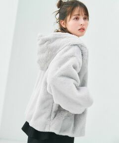 Feroux / フェルゥ その他アウター | フード付きフェイクファー パーカー