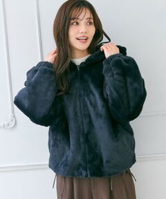 Feroux / フェルゥ その他アウター | フード付きフェイクファー パーカー