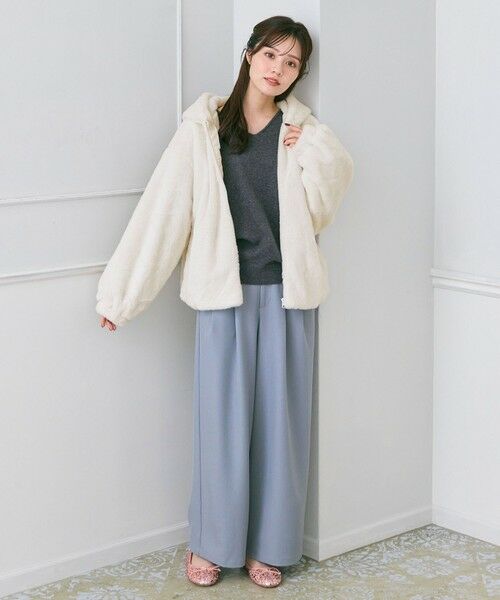 Feroux / フェルゥ その他アウター | フード付きフェイクファー パーカー | 詳細1