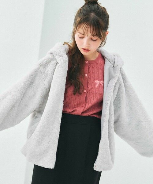 Feroux / フェルゥ その他アウター | フード付きフェイクファー パーカー | 詳細6