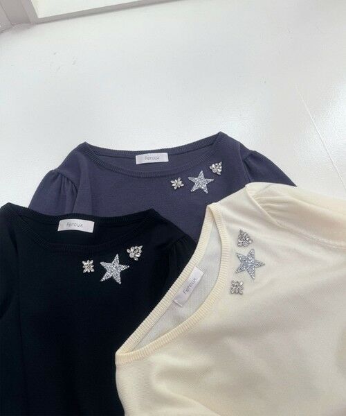 Feroux / フェルゥ ニット・セーター | ブローチデザインニット プルオーバー | 詳細5