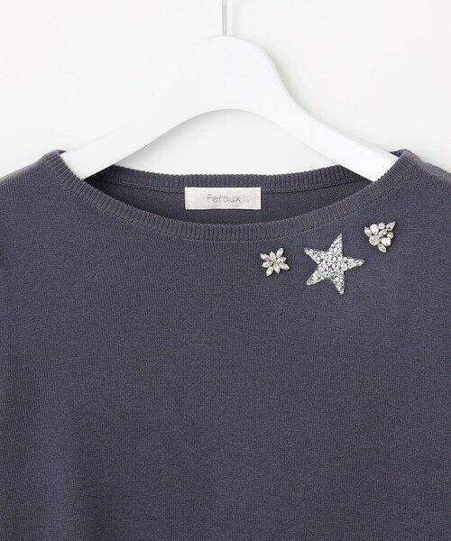 Feroux / フェルゥ ニット・セーター | ブローチデザインニット プルオーバー | 詳細10