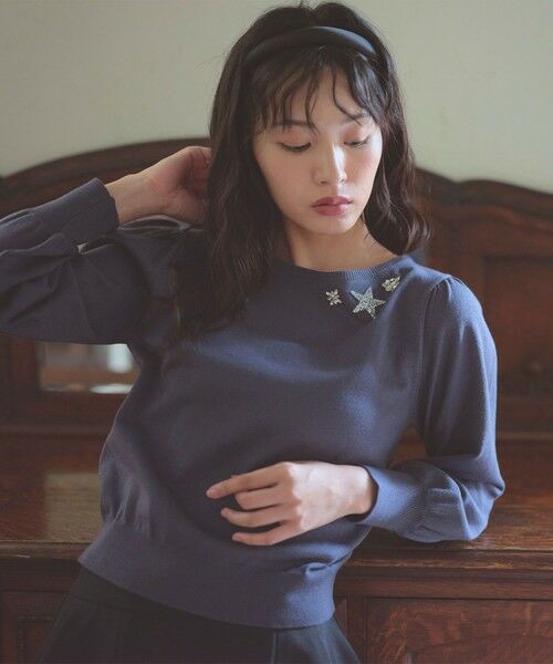 Feroux / フェルゥ ニット・セーター | ブローチデザインニット プルオーバー | 詳細8