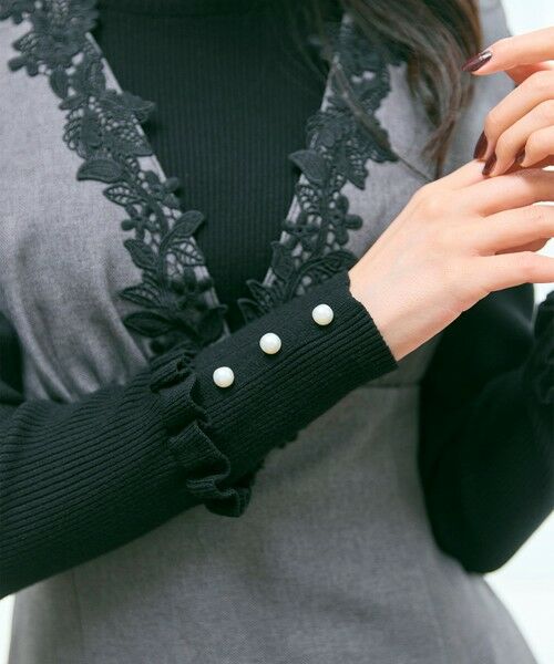 Feroux / フェルゥ ニット・セーター | パールボタン リブタートル ニット | 詳細14