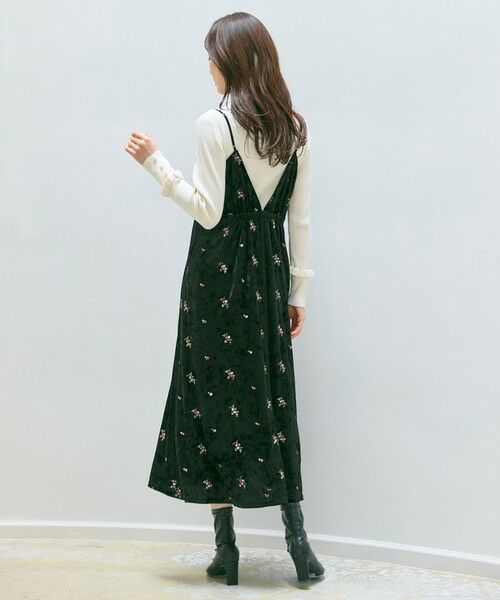 Feroux / フェルゥ ドレス | 刺繍入りベロアキャミソール ワンピース | 詳細5