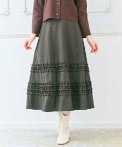 Feroux / フェルゥ ミニ・ひざ丈スカート | フレアギャザーチェック スカート