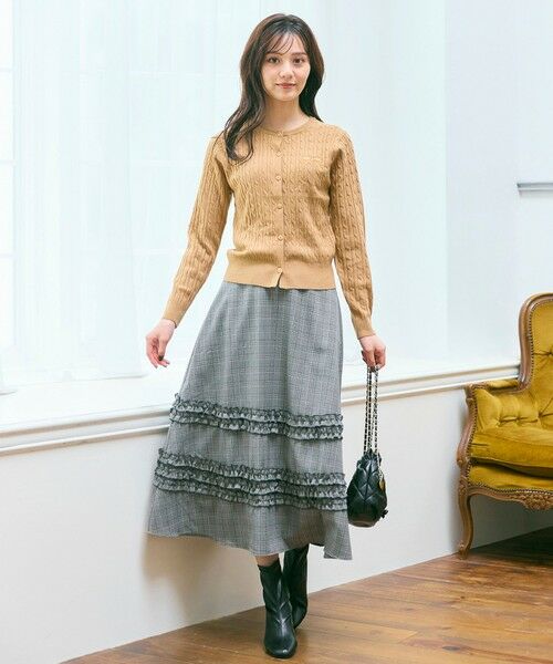 Feroux / フェルゥ ミニ・ひざ丈スカート | フレアギャザーチェック スカート | 詳細2