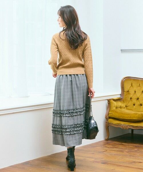 Feroux / フェルゥ ミニ・ひざ丈スカート | フレアギャザーチェック スカート | 詳細3