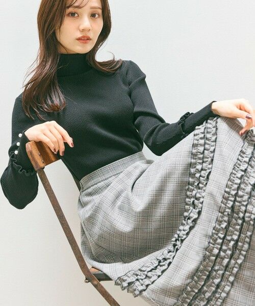 Feroux / フェルゥ ミニ・ひざ丈スカート | フレアギャザーチェック スカート | 詳細7