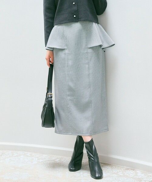 Feroux / フェルゥ ミニ・ひざ丈スカート | 【2WAY】サス付きペプラムデザイン スカート | 詳細4