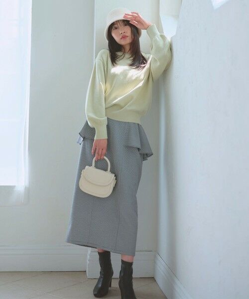 Feroux / フェルゥ ミニ・ひざ丈スカート | 【2WAY】サス付きペプラムデザイン スカート | 詳細15