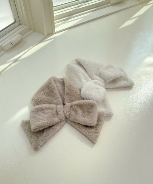 Feroux / フェルゥ マフラー・ショール・スヌード・ストール | リボンファー ティペット | 詳細8