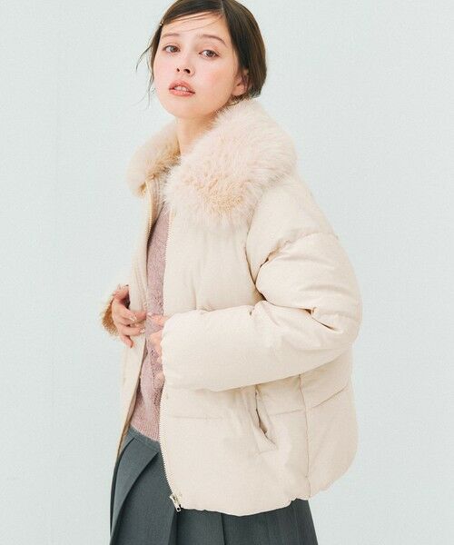 Feroux / フェルゥ ダウンジャケット・ベスト | ファーカラー付き・ダウン見え中綿 ジャケット | 詳細2