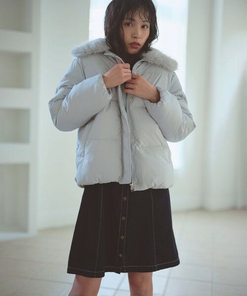 Feroux / フェルゥ ダウンジャケット・ベスト | ファーカラー付き・ダウン見え中綿 ジャケット | 詳細5