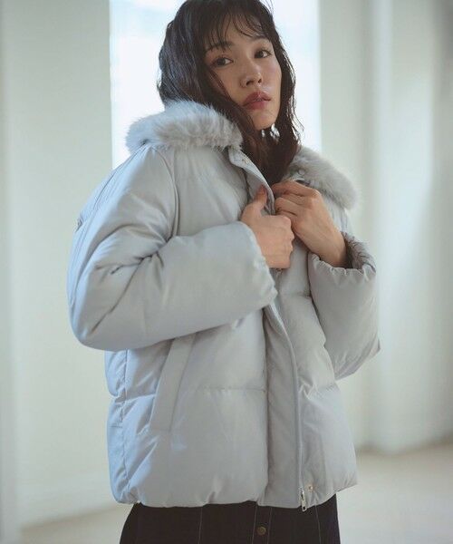 Feroux / フェルゥ ダウンジャケット・ベスト | ファーカラー付き・ダウン見え中綿 ジャケット | 詳細6