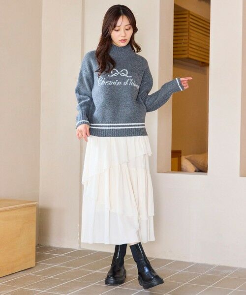 Feroux / フェルゥ ニット・セーター | レタードハイネック プルオーバー | 詳細9