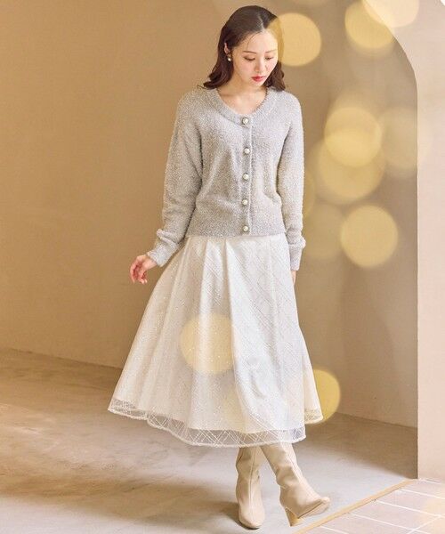 Feroux / フェルゥ カーディガン・ボレロ | キラキラシャギー ニット カーディガン | 詳細2