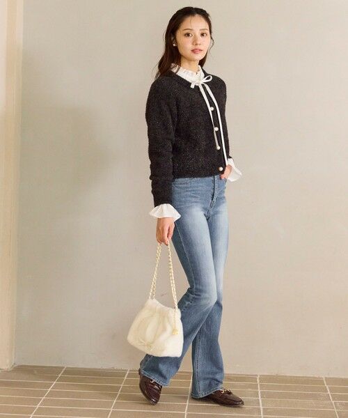 Feroux / フェルゥ カーディガン・ボレロ | キラキラシャギー ニット カーディガン | 詳細6