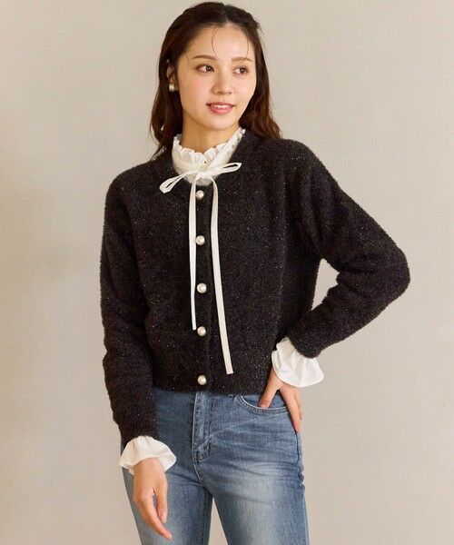 Feroux / フェルゥ カーディガン・ボレロ | キラキラシャギー ニット カーディガン | 詳細7